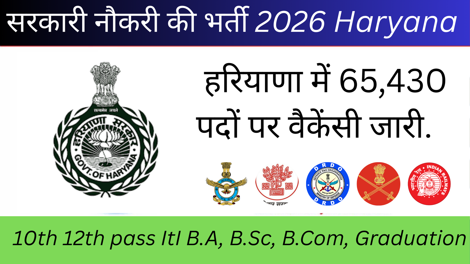 Sarkari Jobs Haryana