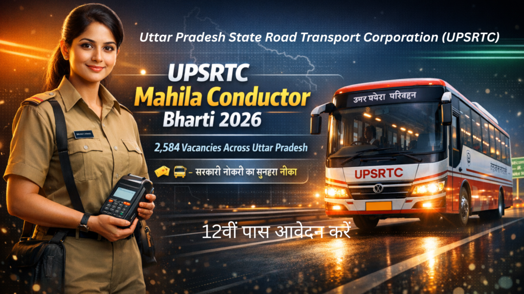 UPSRTC Mahila Conductor Recruitment 2026 2,584 Vacancies